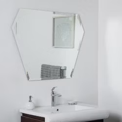 3mm 4mm 5mm 6mm Home Mirror Wholesale Wall Mounted Unframed Frameless Dressing Vanity Beveled Round Rectangle Decorative Mirror Make-up Cosmetic Bathroom Mirror